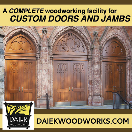 "A complete woodworking facility for custom doors and jambs - daiekwoodworks.com" with three fancy doors
