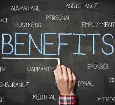 Benefits on chalkboard 